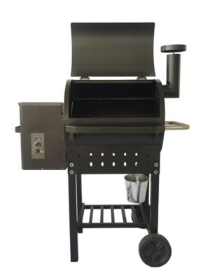 Image showing  445 sq. in. Wood Pellet Grill and Smoker, Black