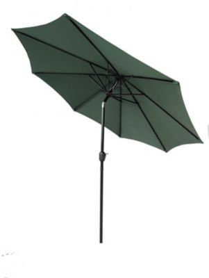Image showing  9 ft. Octagonal Steel Market Umbrella with Crank and Tilt, Dark Green