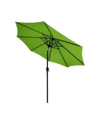 Image showing  9 ft. Octagonal Steel Market Umbrella with Crank and Tilt, Green