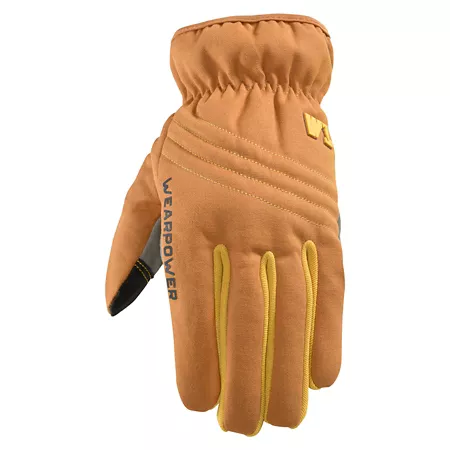 Wells Lamont Men's Wearpower Duck Canvas Synthetic Leather Palm Slip-On Gloves 1 Pair Work Gloves