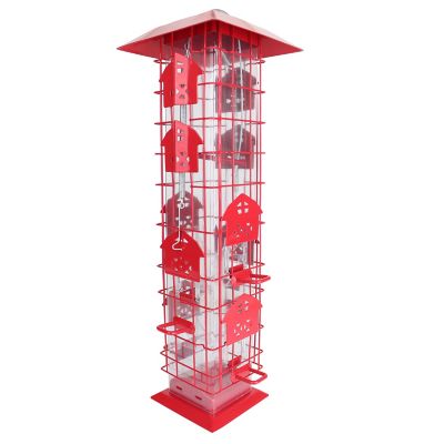 Royal Wing 2 lb. Red Barn Squirrel-Proof Bird Feeder