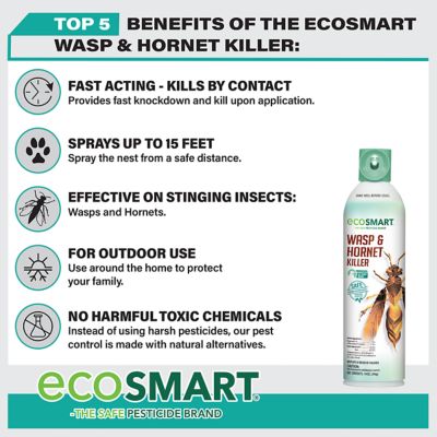 Image showing 6 th EcoSMART 14 oz. Natural Essential Oil Wasp and Hornet Killer, 2-Pack
