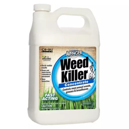 Avenger 2.5 gal 25 000 square foot organic weed killer biodegradable non-toxic Weed & Feed