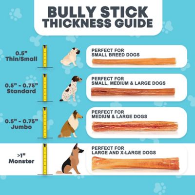 Image showing 7 th Hotspot Pets 6 in. All-Natural Monster Premium Bully Stick Dog Chew Treats, 3 ct.