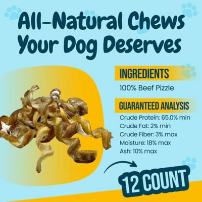Image showing  5-7 in. All-Natural Curly Premium Bully Stick Dog Chew Treats, 12 ct.