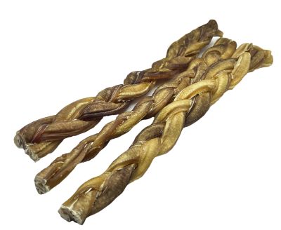 Hotspot Pets 12 in. All Natural Braided Premium Bully Stick Dog Chew Treats, 3 ct