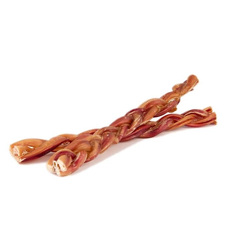 Hotspot Pets 12 in. All Natural Braided Premium Bully Stick Dog Chew Treats, 6 ct.