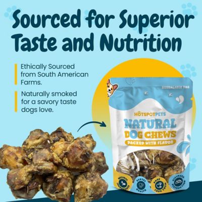 Image showing 5 th Hotspot Pets All-Natural Beef Knee Cap Dog Chew Treats, 3 ct.