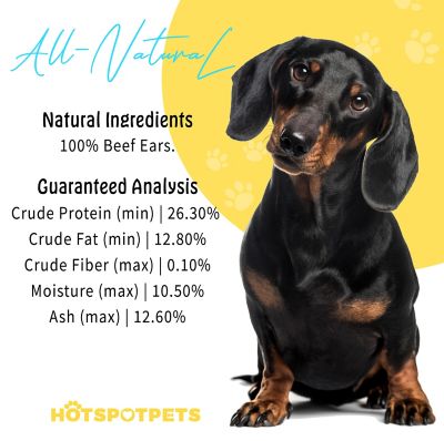 Image showing 5 th Hotspot Pets 5-7 in. Large Whole White Beef Ear Dog Chew Treats, 5 ct.