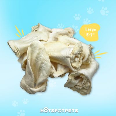 Image showing  5-7 in. Large Whole White Beef Ear Dog Chew Treats, 15 ct.