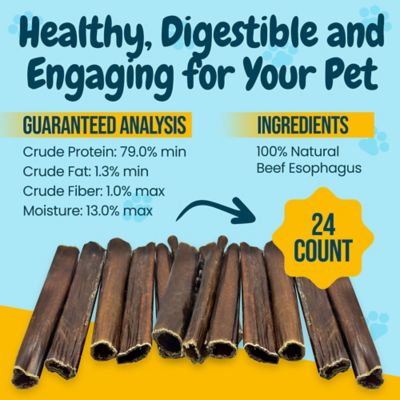 Image showing  Beef Gullet Sticks Dog Dental Treats, 6 in., 24 ct.
