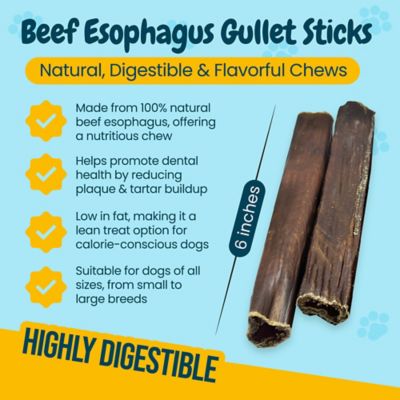 Image showing  Beef Gullet Sticks Dog Dental Treats, 6 in., 50 ct.