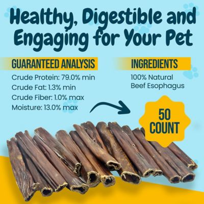 Image showing  Beef Gullet Sticks Dog Dental Treats, 6 in., 50 ct.