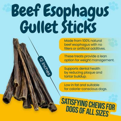 Image showing  Beef Gullet Sticks Dog Dental Treats, 12 in., 24 ct.