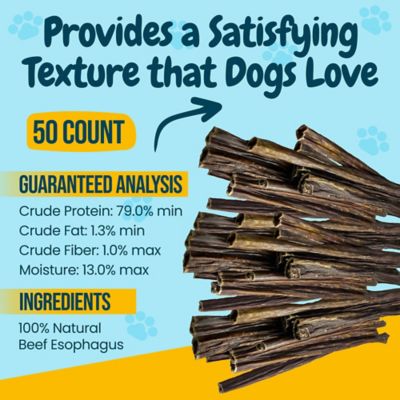 Image showing  Beef Gullet Sticks Dog Dental Treats, 12 in., 50 ct.
