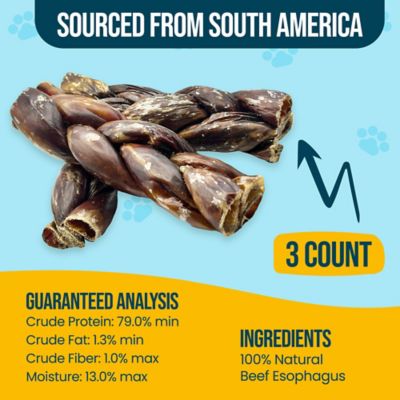 Image showing  Braided Beef Gullet Twist Dog Chew Treats, 6 in., 3 ct.