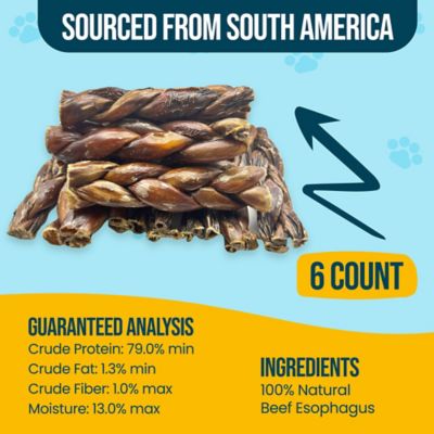 Image showing  Braided Beef Gullet Twist Dog Chew Treats, 6 in., 6 ct.