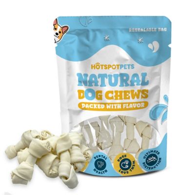Image showing  6-7 in. Natural White Knotted Rawhide Bone Dog Chew Treats, 12 ct.