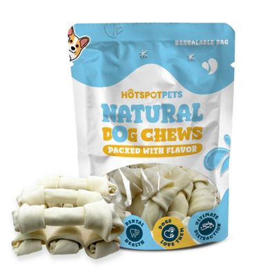 Image showing  8-9-in Knotted Rawhide Bones Dog Treats, 6 ct.