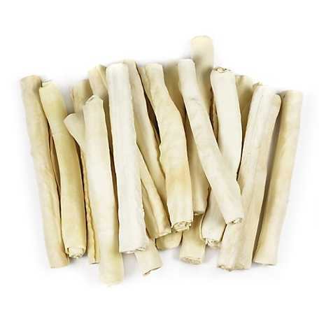 Hotspot Pets 8 in. Natural White Rawhide Roll Dog Chew Treats, 6 ct.