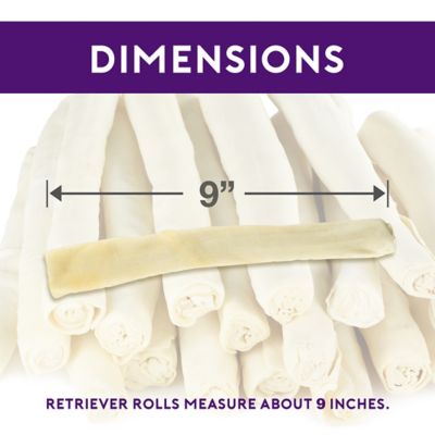 Image showing  8 in. Natural White Rawhide Roll Dog Chew Treats, 6 ct.