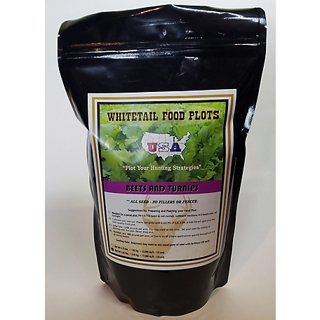 Whitetail Food Plots USA Beets and Turnips Deer Food Plot Mix, 3.75 lb., Covers 1/2 Acre
