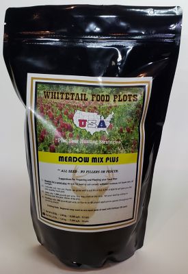 Whitetail Food Plots USA Meadow Mix Plus Clover Plants Food Plot, 1/4 Acre