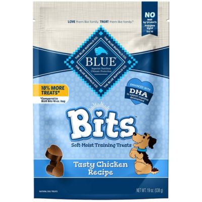 Blue Buffalo BLUE Bits Natural Soft-Moist Training Dog Treats, Chicken Recipe 19 oz. Bag