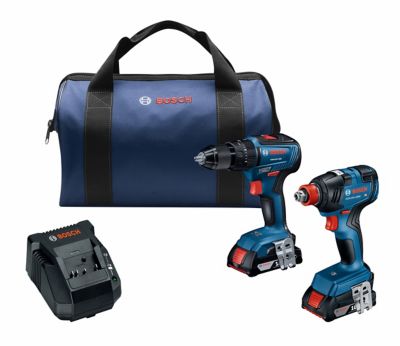 Bosch Cordless 18V 2-Tool Brushless Combo Kit, Drill Driver and Impact Driver