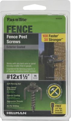 Hillman Fas-N-Tite Exterior-Coated Fence Post Screws (#12 x 1-1/2 in.) -75 Pack
