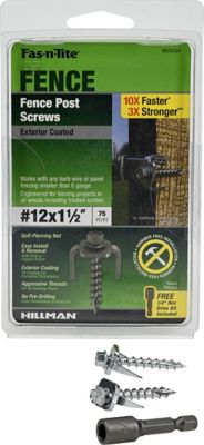 Image showing  Fas-N-Tite Exterior-Coated Fence Post Screws, #12 x 1-1/2 in., 75-Pack