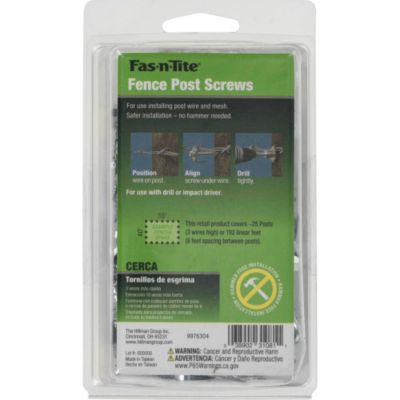 Image showing 7 th Hillman Fas-N-Tite Exterior-Coated Fence Post Screws, #12 x 1-1/2 in., 75-Pack