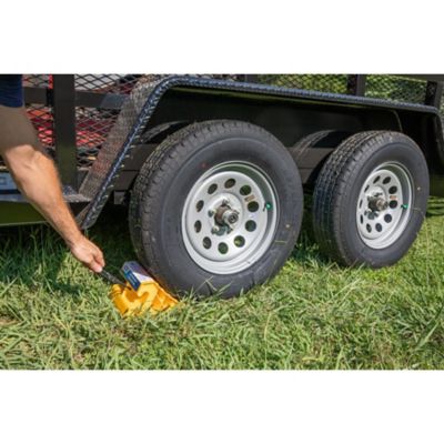 Image showing  10 in. x 8.25 in. x 5.25 in. Super Wheel Chock with Rope, Yellow