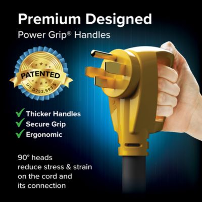 Image showing  50A Power Grip Extension Cord, 15 ft., 125V-250V/12,500W CETLUS, E/F