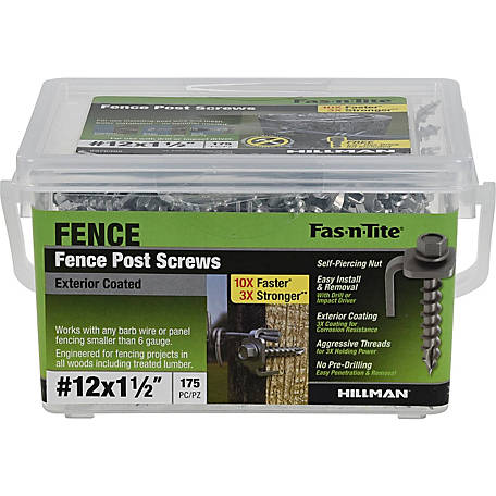 Hillman Fas-N-Tite Exterior-Coated Fence Post Screws (#12 x 1-1/2')- 175 Pack