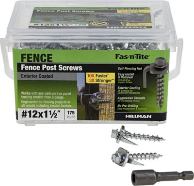 Image showing  Fas-N-Tite Exterior-Coated Fence Post Screws, #12 x 1-1/2 in., 175-Pack