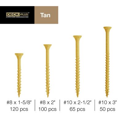 Image showing  Assorted Deck Plus Deck Screws, Tan, 335-Pack