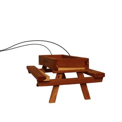 Image showing  2 lb. Cedar Picnic Table Bird Feeder
