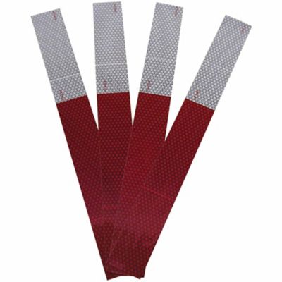 Hopkins Towing Solutions Reflective Conspicuity Strips, Red/White, 4-Pack