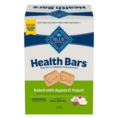 Blue Buffalo Health Bars Natural Crunchy Dog Treats Biscuits, Apple & Yogurt 56 oz. Box