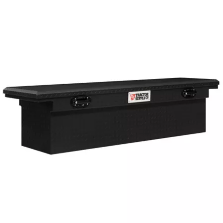 Tractor Supply 73 in x 20 in Textured Matte Black Aluminum Low Profile Crossover Truck Tool Box Crossover Truck Tool Boxes