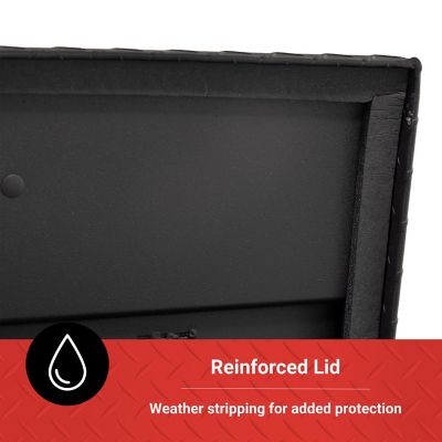 Image showing 6 th Tractor Supply 11.3 cu. ft. Aluminum Low-Profile Crossover Truck Tool Box for Full-Size Trucks, 73 in., Matte Black