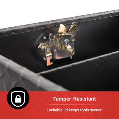 Image showing 5 th Tractor Supply 7.5 cu. ft. Aluminum Standard-Profile Crossover Truck Tool Box for Full-Size Trucks, 69 in., Matte Black