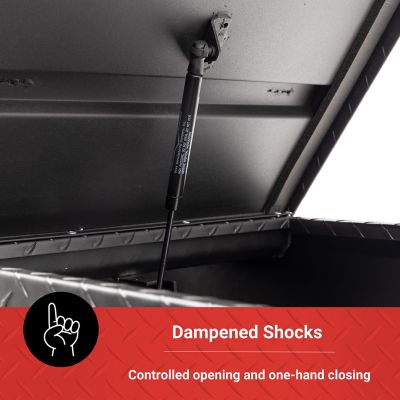 Image showing 6 th Tractor Supply 7.5 cu. ft. Aluminum Standard-Profile Crossover Truck Tool Box for Full-Size Trucks, 69 in., Matte Black