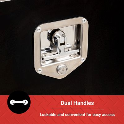 Image showing 8 th Tractor Supply 10.6 cu. ft. Steel Underbody Truck Tool Box, 60 x 17 x 18in., Black