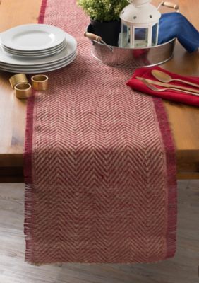 Image showing 6 th DII Chevron Jute Table Runner