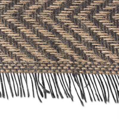 Image showing 5 th DII Chevron Jute Table Runner