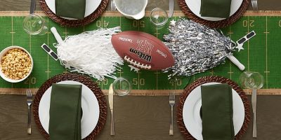 Image showing 6 th DII Touchdown Print Football Kitchen Table Linen, 14 in. x 74 in.