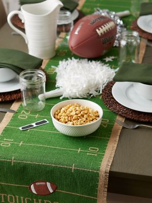 Image showing 7 th DII Touchdown Print Football Kitchen Table Linen, 14 in. x 74 in.