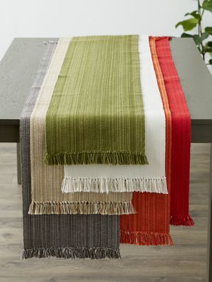 Image showing 10 th DII Variegated Fringe Table Runner